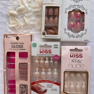 Kiss and Dashing Diva Nail Set Collection - Pink, Nude, Glitter